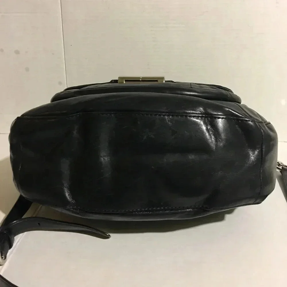 Authentic coach black leather handbag